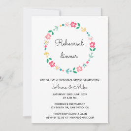 Blumenkranz Hochzeit Probe Einladung