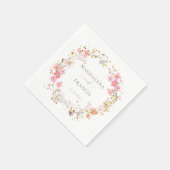 Blumenkranz Hochzeit Serviette (Ecke)