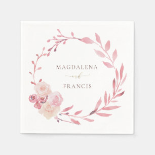Blumenkranz Hochzeit Serviette