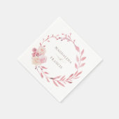 Blumenkranz Hochzeit Serviette (Ecke)