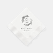 Blumenkranz-Hochzeitpapier Serviette (Ecke)