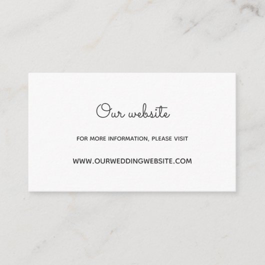 Blumenkranz Hochzeitskarte Begleitkarte (Vorderseite)