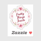 Blumenkranz Hübsche Dinge im Geschäft Aufkleber (Blatt)