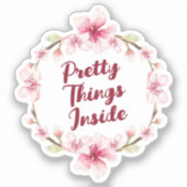 Blumenkranz Hübsche Dinge im Geschäft Aufkleber (Vorderseite)