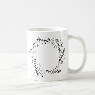 Blumenkranz im Vintage-Stil Kaffeetasse