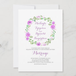 Blumenkranz im Wasser Einladungen