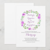 Blumenkranz im Wasser Einladungen (Vorne/Hinten)