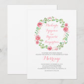 Blumenkranz im Wasser Einladungen (Vorne/Hinten)