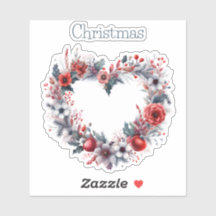 Blumenkranz in Form eines Herzkranzes - Weihnachte