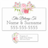 Blumenkranz | INDIVIDUELLE NAME Aufkleber (Vorderseite)