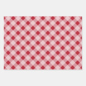 Blumenkranz kariert-blaue Weihnachtsfeiern Geschenkpapier Set (Vorderseite 2)