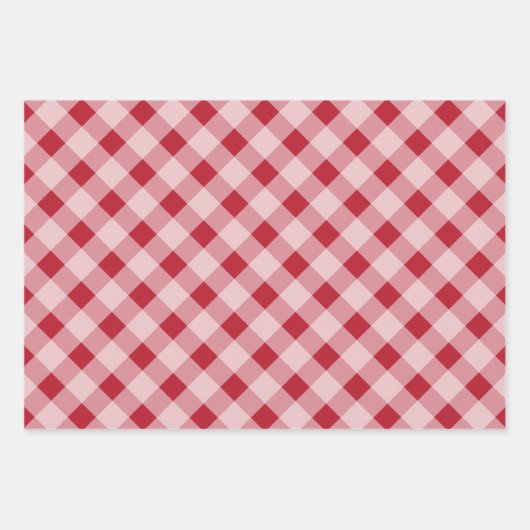 Blumenkranz kariert-blaue Weihnachtsfeiern Geschenkpapier Set (Vorderseite 2)