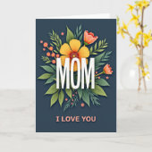 Blumenkranz Karte für die liebevolle Mutter (Gelbe Blume)
