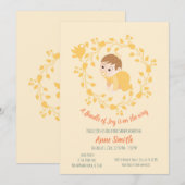 Blumenkranz Kinderdusche Einladung (Vorne/Hinten)