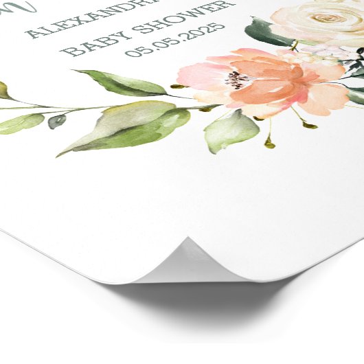 Blumenkranz Kinderdusche Poster (Ecke)