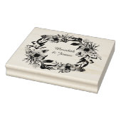 Blumenkranz mit Blätter und Krawatten Gummistempel (Stempel)