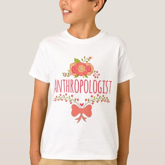 Blumenkranz mit Bow-Anthropologe T-Shirt (Vorderseite)
