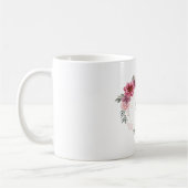Blumenkranz mit Bride & Groom Initialen innen Kaffeetasse (Links)