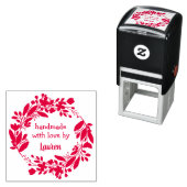 Blumenkranz mit Liebe durch Individuelle Name Permastempel (Beispiel)