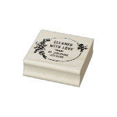 Blumenkranz mit Liebe gereinigt Gummistempel (Stempel)