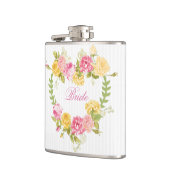 Blumenkranz mit Monogramm Flachmann (Links)