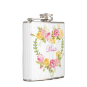 Blumenkranz mit Monogramm Flachmann (Rechts)