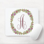 Blumenkranz Monogramm A Mousepad (Mit Mouse)
