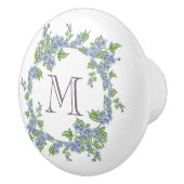 Blumenkranz-Monogramm Keramikknauf (Rechts)