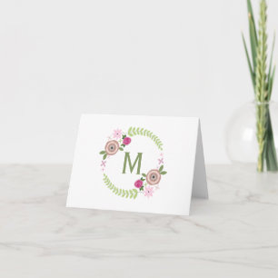 BlumenKranz-Monogramm Notecard
