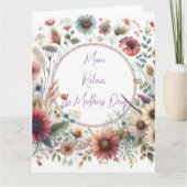 Blumenkranz Muttertagsbotschaft. Karte (Vorderseite)