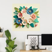 Blumenkranz Poster (Heimbüro)