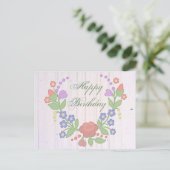 Blumenkranz Postkarte (Stehend Vorderseite)