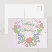 Blumenkranz Postkarte (Vorne/Hinten)
