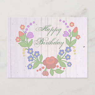 Blumenkranz Postkarte