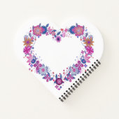 Blumenkranz Rosa blauer Name Notizblock (Rückseite)