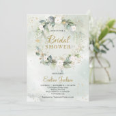 Blumenkranz Rosengrün Eukalyptus Einladung (Stehend Vorderseite)