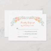 Blumenkranz RSVP-Karten RSVP Karte (Vorne/Hinten)
