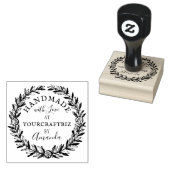 Blumenkranz, rustikaler Boho Handmade mit Liebe Ru Gummistempel (Stempel)