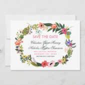 Blumenkranz Save the Date Einladung (Vorderseite)