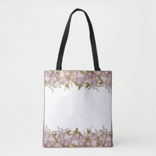 Blumenkranz Sommerrosa Blume grüne Lee Tasche