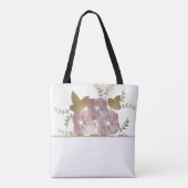 Blumenkranz Sommerrosa Blume grüne Lee Tasche (Rückseite)