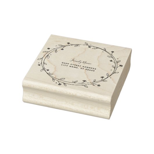 Blumenkranz-Stempel Gummistempel (Stempel)