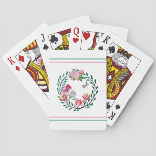 Blumenkranz & Streifen Spielkarten