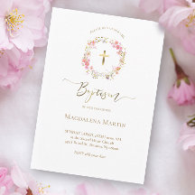 Blumenkranz | Taufeinladung