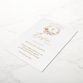 Blumenkranz Taufen Folieneinladung (Gedreht)