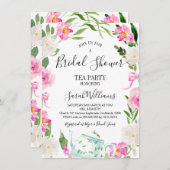 Blumenkranz Tee Party Brauerei Dusche Einladung (Vorne/Hinten)