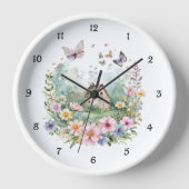 Blumenkranz und Hütte Uhr (Vorderseite)