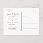 Blumenkranz von Boho Save the Date Postkarte (Rückseite)