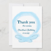 Blumenkranz Wasserfarbe Dankeschön für das Kommen Einladung (Rückseite)