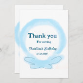 Blumenkranz Wasserfarbe Dankeschön für das Kommen Einladung (Vorne/Hinten)